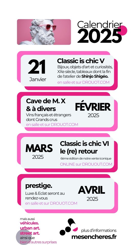 Calendrier MESENCHERES.FR | 2025